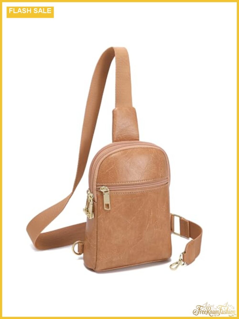 Small Anti Theft Crossbody Bag for Women, Faux Leather Sling Purse